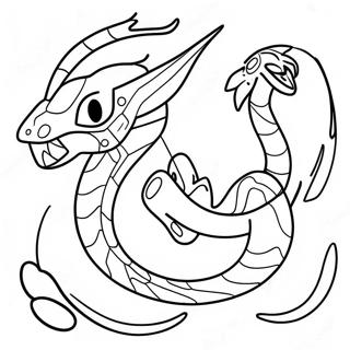 Stranica Za Bojanje Mega Rayquaza U Borbi Sa Legendarnim Pokemonom 113940-49870