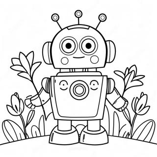 Prijateljski Robot Sa Cvecem Za Bojanje 11427 1155