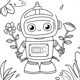Prijateljski Robot Sa Cvecem Za Bojanje 11427 1156