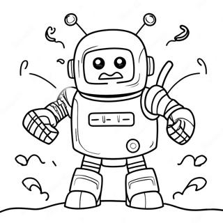 Ljutiti Robot U Borbi Za Bojanje 11428-2588