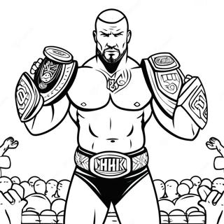 Mocni Triple H Drzi Dva Pojasa Bojanka 114608 50392