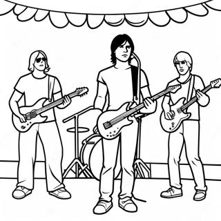 Rock Bend Na Sceni Stranica Za Bojanje 114815 50552