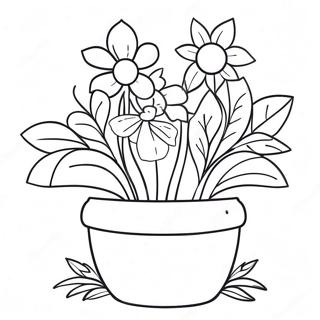 Sarena Saksija Za Cvece Sa Cvecem Bojanka 115974 51448