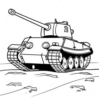 Vintage Bojanka Tenka Iz Drugog Svetskog Rata 116415-51951