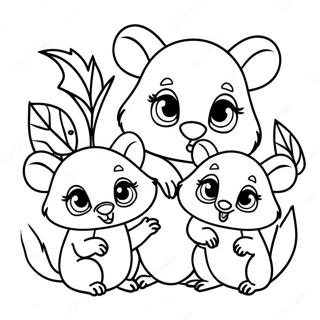 Slatka Porodica Oposuma Bojanka 117444-52751