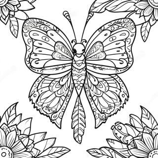 Detaljna Bojanka Sa Dizajnom Hvataca Snova I Leptira 117730-52967