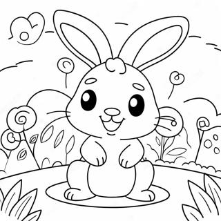 Razigrani Kawaii Zec U Basti Bojanka 117857-53062