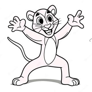 Razigrani Roze Panter Koji Plese Bojanka 118270-53380