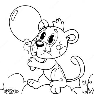 Smesni Roze Panter Sa Balonom Bojanka 118272-53388