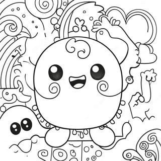 Razigrani Kawaii Cudoviste Doodle Stranica Za Bojanje 118885-53976