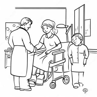 Superheroj Medicinska Sestra Pomaze Pacijentima Za Bojanje 118962-54032