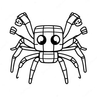 Prijateljski Minecraft Pauk Bojanka 119091-54140