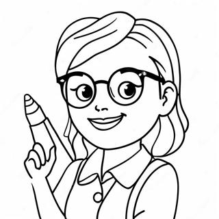 Slatka Uciteljica Sa Naocarima Bojanka 119580-54513