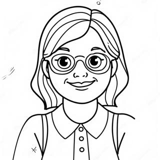 Slatka Uciteljica Sa Naocarima Bojanka 119580-54516