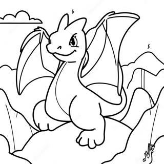 Bojanka Charizard Koji Leti Iznad Planina 12085 2328