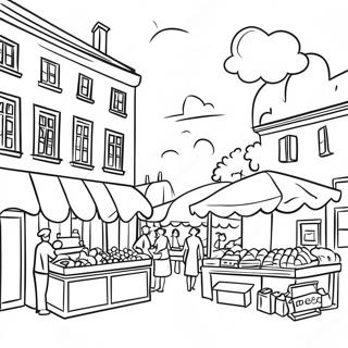 Sarena Scena Francuskog Trzista Za Bojanje 120966 55597