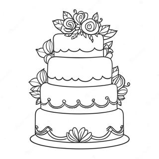 Elegantna Vencana Torta Za Bojanje 121014-55817