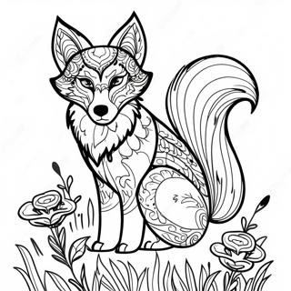 Impozantna Lisica Medu Cvecem Bojanka 121349-56063