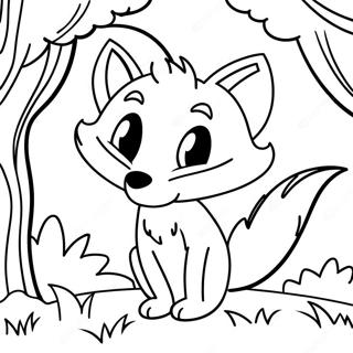 Radoznali Lisica Koja Proviruje Bojanka 121350-56066