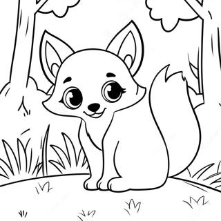 Radoznali Lisica Koja Proviruje Bojanka 121350-56068