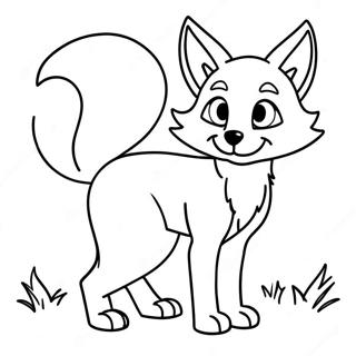 Spretna Lisica Sa Puhastim Repom Bojanka 121351-56072