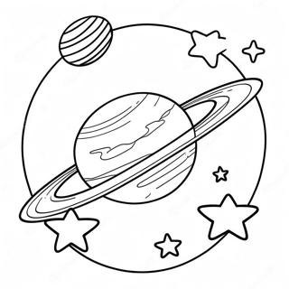 Saturn Okruzen Zvezdama Bojanka 121375-56083