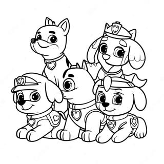 Slatki Paw Patrol Tim Srca Za Bojanje 122042-56607