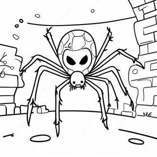 Pauk Punk Sa Grafitnom Pozadinom Stranica Za Bojenje 122351-56908