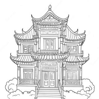 Mastovita Arhitektura U Kineskom Stilu Stranica Za Bojanje 123021-57426