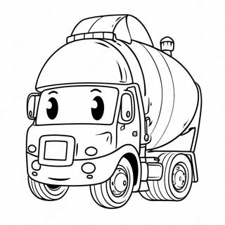 Bojanka Sa Slatkim Kamionom Za Cement I Nasmejanom Facom 123252 57605