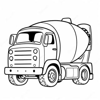 Bojanka Sa Slatkim Kamionom Za Cement I Nasmejanom Facom 123252 57606