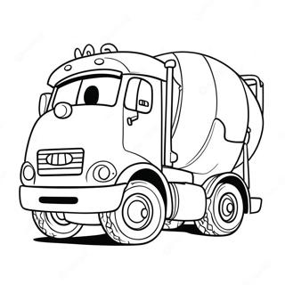 Bojanka Sa Slatkim Kamionom Za Cement I Nasmejanom Facom 123252 57607