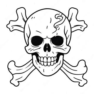 Zastrasujuca Lobanja Sa Kostima Bojanka 123455-57755