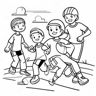 Aktivna Deca Igraju Sportove Bojanka 123843 58058