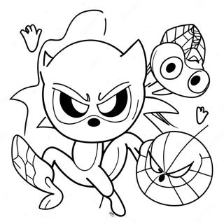 Sonic Spiderman Sa Prijateljima Za Bojanje 124280 58496