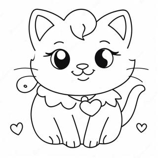 Preslatka Macka Valentinovo Stranica Za Bojanje 124950 59014