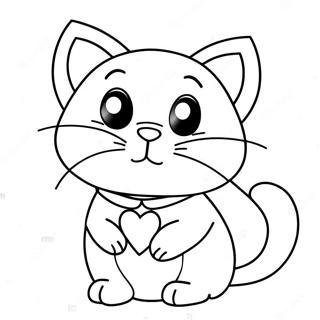 Karton Macka Valentinovo Stranica Za Bojanje 124951 59020