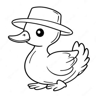 Srecna Papirna Patka Sa Sesirom Bojanka 125645-59554