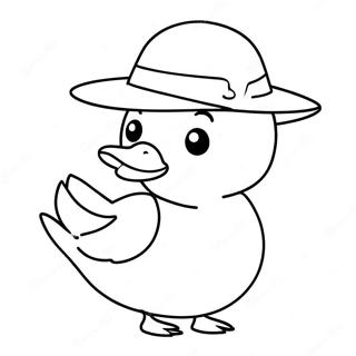 Srecna Papirna Patka Sa Sesirom Bojanka 125645-59556