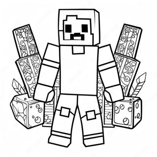 Bojanka Minecraft Stiva Sa Dijamantskom Oklopom 126237-60006
