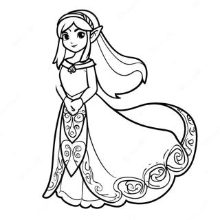 Zelda Princeza U Prelepoj Haljini Bojanka 12635-1907