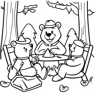 Scena Piknika Jogi Medveda Za Bojanje 127501 61114