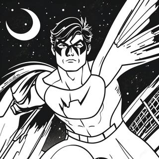 Nocni Jastreb Leti Kroz Nocno Nebo Bojanka 127967-61488