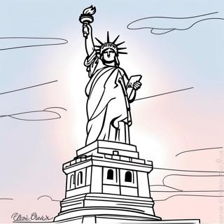 Bojanka Statue Of Liberty Pri Zalasku Sunca 128327-61767