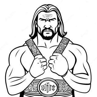 Dinamicna Bojanka Triple H Koji Drzi Dva Pojasa 128793-62124