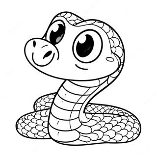 Prijateljska Crtana Zmija Sa Velikim Ocima Bojanka 12941-2831