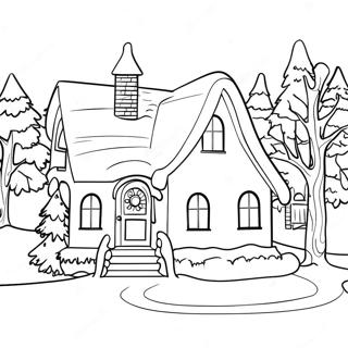 Snezna Bozicna Kuca Za Bojanje 130431 63397