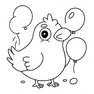 Smesni Golub Sa Sarenim Balonima Bojanka 130894-63755
