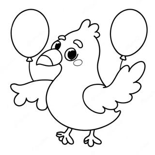 Smesni Golub Sa Sarenim Balonima Bojanka 130894-63756