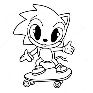 Razigrani Krem Sonic Na Skejtbordu Bojanka 131386-64142